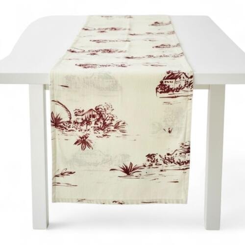 Camino de mesa de lino: Chozas moradas