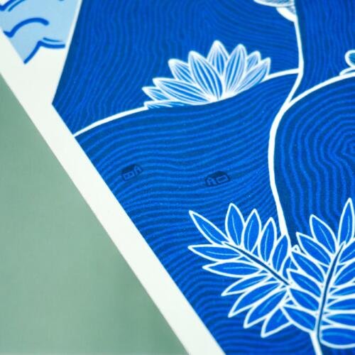 Print: Paisaje natural con montañas