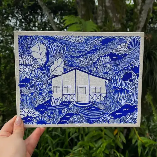 Print - Paisaje natural con montañas