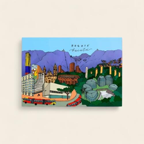 Set de 5 postales: Ciudades de Colombia