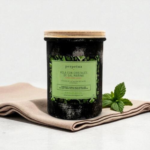 Vela aromática 150g: Verbena y Hierba sagrada