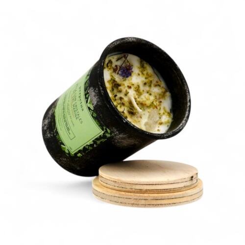 Vela aromática 150g: Verbena y Hierba sagrada