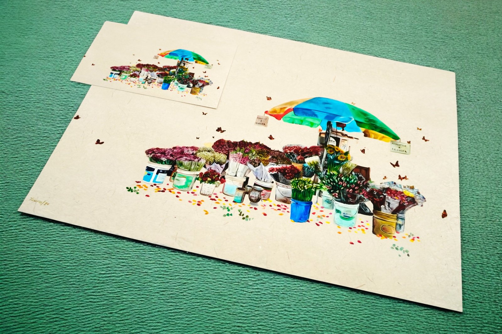 Print: Flores y mariposas - Image 3