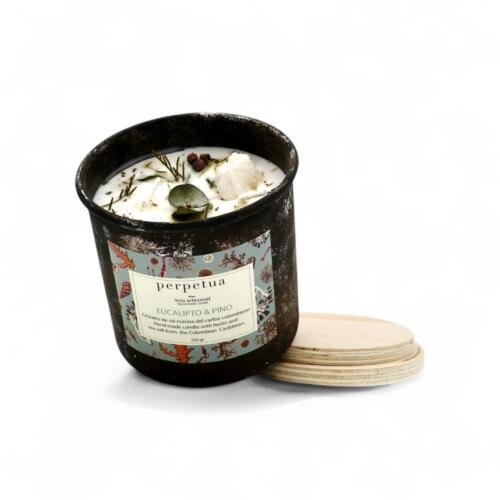 Vela aromática 200g: Eucalipto y Pino