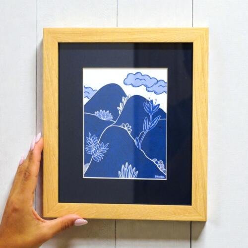 Print Enmarcado: Paisaje Natural con Montañas